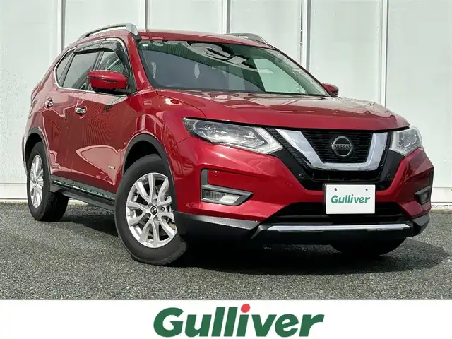 日産 エクストレイル ハイブリッド 20Xi レザーエディション 福岡県 2020(令2)年 6.1万km ガーネットレッド 4WD/プロパイロット/純正ナビ（BLUETOOTH/フルセグ/CD/DVD/AUX)/アラウンドビューモニター/バックカメラ/フロントカメラ/サイドカメラ/パワーバックドア/レーダークルーズコントロール/LEDヘッドライト/オートライト/革シート/全席シートヒーター/DN席パワーシート/純正17インチAW/ルーフレール/オートホールド/ダウンヒルアシストコントロール/横滑り防止装置/レーンキープアシスト/盗難防止装置/衝突軽減システム/コーナーセンサー/スマートキー/ETC/保証書/取扱説明書