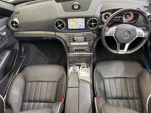 メルセデス・ベンツ ＳＬ３５０ 愛媛県 2013(平25)年 6.5万km ダイヤモンドホワイト 純正ナビ/ワンセグ／Ｂｌｕｅｔｏｏｔｈ／ＣＤ／ＵＳＢ/バックカメラ/サンルーフ/衝突軽減ブレーキ/レーンキープアシスト/ブラインドスポットモニター/ＬＥＤヘッドライト/ＤＮ席パワーシート/DN席シートヒーター/アテンションアシスト