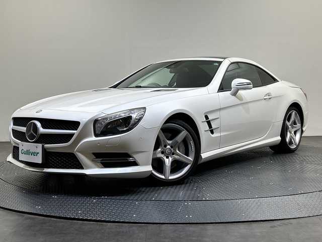 メルセデス・ベンツ ＳＬ３５０ 愛媛県 2013(平25)年 6.5万km ダイヤモンドホワイト 純正ナビ/ワンセグ／Ｂｌｕｅｔｏｏｔｈ／ＣＤ／ＵＳＢ/バックカメラ/サンルーフ/衝突軽減ブレーキ/レーンキープアシスト/ブラインドスポットモニター/ＬＥＤヘッドライト/ＤＮ席パワーシート/DN席シートヒーター/アテンションアシスト