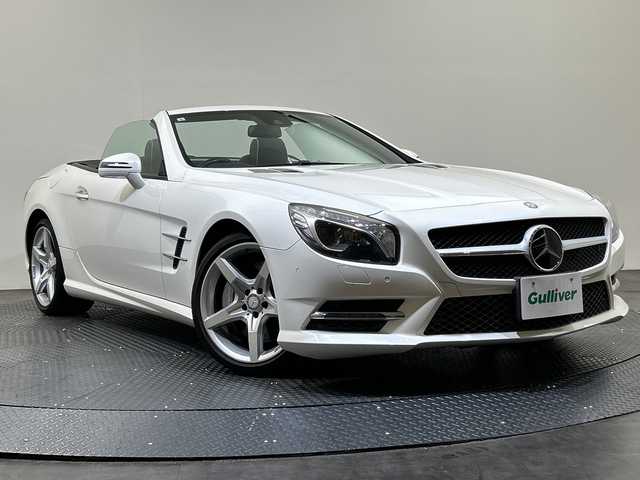 メルセデス・ベンツ ＳＬ３５０ 愛媛県 2013(平25)年 6.5万km ダイヤモンドホワイト 純正ナビ/ワンセグ／Ｂｌｕｅｔｏｏｔｈ／ＣＤ／ＵＳＢ/バックカメラ/サンルーフ/衝突軽減ブレーキ/レーンキープアシスト/ブラインドスポットモニター/ＬＥＤヘッドライト/ＤＮ席パワーシート/DN席シートヒーター/アテンションアシスト