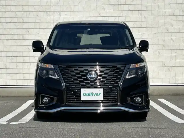 日産 エルグランド 250HWS プレミアム アーバンクロム 福岡県 2022(令4)年 2.7万km 黒 純正10型SDナビ(フルセグTV/CD/DVD/BT)アラウンドビューカメラフリップダウンモニターブラインドスポットコーナーセンサー電動パワスラクルコンドラレコETCデジタルインナーミラーシートヒーターUSB冷蔵庫純正フロアマット純正LED純正アルミホイールプッシュスタートスマートキー