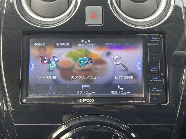 日産 ノート X FOUR 青森県 2018(平30)年 6.5万km ガーネットレッド ・4WD/・衝突軽減ブレーキ/・レーンキープアシスト/・社外ナビ/・バックカメラ/・ドライブレコーダー/・ETC/・プッシュスタート/・スマートキー