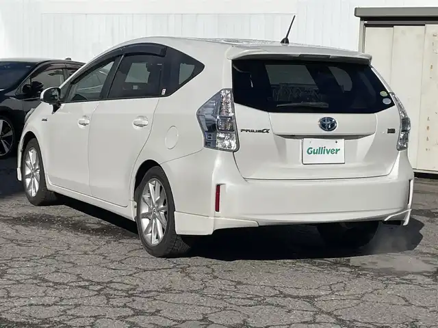 トヨタ プリウス α G ツーリングセレクション 福島県 2013(平25)年 8.9万km ホワイトパールクリスタルシャイン 純正ナビ/フルセグＴＶ/ＣＤ／ＤＶＤ/ＦＭ・ＡＭ/Ｂｌｕｅｔｏｏｔｈ/ＥＴＣ/ＡＳＳＵＲＡレーダー探知機/ドラレコ/クルーズコントロール/純正フロアマット/ドアバイザー/夏タイヤ積込