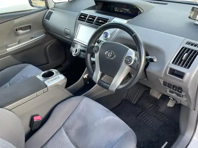 トヨタ プリウス α G ツーリングセレクション 福島県 2013(平25)年 8.9万km ホワイトパールクリスタルシャイン 純正ナビ/フルセグＴＶ/ＣＤ／ＤＶＤ/ＦＭ・ＡＭ/Ｂｌｕｅｔｏｏｔｈ/ＥＴＣ/ＡＳＳＵＲＡレーダー探知機/ドラレコ/クルーズコントロール/純正フロアマット/ドアバイザー/夏タイヤ積込