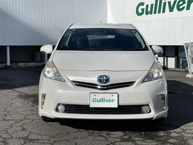 トヨタ プリウス α G ツーリングセレクション 福島県 2013(平25)年 8.9万km ホワイトパールクリスタルシャイン 純正ナビ/フルセグＴＶ/ＣＤ／ＤＶＤ/ＦＭ・ＡＭ/Ｂｌｕｅｔｏｏｔｈ/ＥＴＣ/ＡＳＳＵＲＡレーダー探知機/ドラレコ/クルーズコントロール/純正フロアマット/ドアバイザー/夏タイヤ積込