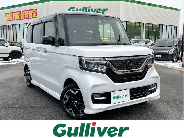 ホンダ Ｎ ＢＯＸ カスタム G L ターボ ホンダセンシング 鳥取県 2020(令2)年 4.5万km プラチナホワイトパール ターボ車/ツートンカラー/ルーフブラック/純正８型ナビ／フルセグ／ＤＶＤ／ＣＤ／ＢＴ/バックカメラ/ビルトインＥＴＣ/前後ドライブレコーダー/ホンダセンシング/レーダークルーズコントロール/レーンキープアシスト/ハーフレザーシート/前席シートヒーター/プッシュエンジンスタート/アイドリングストップ/純正アルミホイール