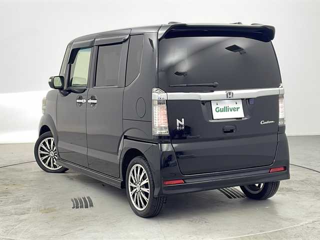 ホンダ Ｎ ＢＯＸ カスタム ターボ SSパッケージ 愛知県 2015(平27)年 5万km クリスタルブラックパール 純正ナビ /ワンセグTV/バックカメラ/CD/DVD/BT/iPod/USB/衝突軽減ブレーキ/横滑り防止/クルーズコントロール/両側パワースライドドア/パドルシフト/ECON/スマートキー/オートライト/ハロゲンヘッドライト