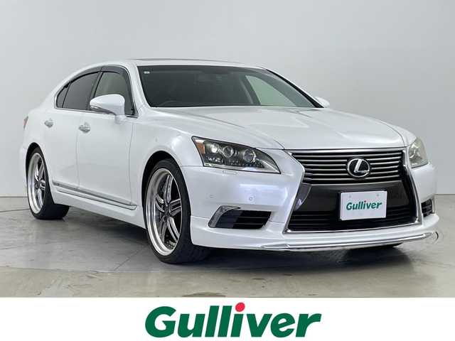 レクサス ＬＳ 600h バージョンC 道央・札幌 2013(平25)年 7.8万km ホワイトパールクリスタルシャイン ・4WD　　ハイブリッド/・モデリスタ　F.Rスポイラー/・4本出しマフラー/・OP三眼LEDライト/・サンルーフ/・純正メーカーナビ /・CD.Bluetooth・フルセグ/・TVキャンセラー/・バックカメラ/・シートヒーター/エアーシート/・レザーシート/パワーシート/・エアサス/エアサスコントローラー/・クリアランスソナー/・ウッドコンビハンドル/・ビルトインETC