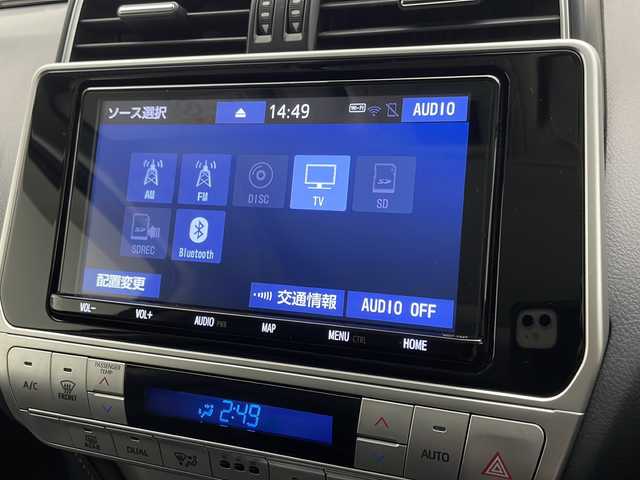 トヨタ ランドクルーザー プラド TX Lパッケージ 宮崎県 2018(平30)年 7.4万km ブラック サンルーフ/本革黒シート/Ｄ／Ｎ席パワーシート/Ｄ／Ｎ席シートヒーター/Ｄ／Ｎ席シートエアー/クルーズコントロール/純正９インチナビ（フルセグＴＶ・Ｂｌｕｅｔｏｏｔｈ・ＦＭ／ＡＭ）/ＥＴＣ /コーナーセンサー/衝突被害軽減システム/バックカメラ/プッシュスタート/オートライト