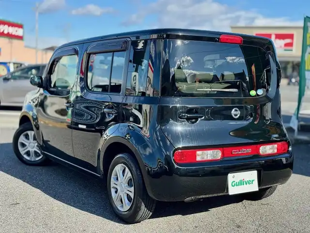 日産 キューブ 15X 滋賀県 2015(平27)年 5.6万km スーパーブラック 純正フルセグナビ/　フルセグ Bluetooth CD DVD SD AM FM/純正バックカメラ/インテリジェントキー×2/プッシュスタート/純正フロアマット/純正ドアバイザー/ヘッドランプレベライザー /電動格納ミラー/VDC/パワーウィンドウ/パワーステアリング/