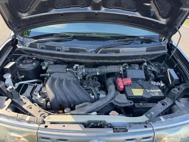 日産 キューブ 15X 滋賀県 2015(平27)年 5.6万km スーパーブラック 純正フルセグナビ/　フルセグ Bluetooth CD DVD SD AM FM/純正バックカメラ/インテリジェントキー×2/プッシュスタート/純正フロアマット/純正ドアバイザー/ヘッドランプレベライザー /電動格納ミラー/VDC/パワーウィンドウ/パワーステアリング/