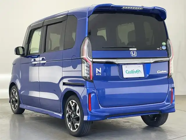 ホンダ Ｎ ＢＯＸ カスタム G EX ターボ ホンダセンシング 愛知県 2020(令2)年 2.8万km ブリリアントスポーティブルーメタリック2トーン 純正ナビ　フルセグＴＶ　Ｂｌｕｅｔｏｏｔｈ　ＵＳＢ　バックカメラ　シートヒーター　ハーフレザー　パドルシフト　ホンダセンシング　衝突軽減装置　追従クルコン　ＬＥＤオートライト　プッシュスタート　禁煙車