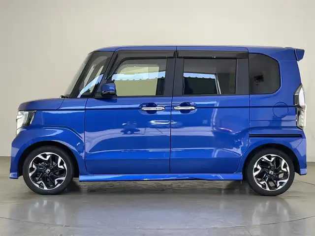 ホンダ Ｎ ＢＯＸ カスタム G EX ターボ ホンダセンシング 愛知県 2020(令2)年 2.8万km ブリリアントスポーティブルーメタリック2トーン 純正ナビ　フルセグＴＶ　Ｂｌｕｅｔｏｏｔｈ　ＵＳＢ　バックカメラ　シートヒーター　ハーフレザー　パドルシフト　ホンダセンシング　衝突軽減装置　追従クルコン　ＬＥＤオートライト　プッシュスタート　禁煙車