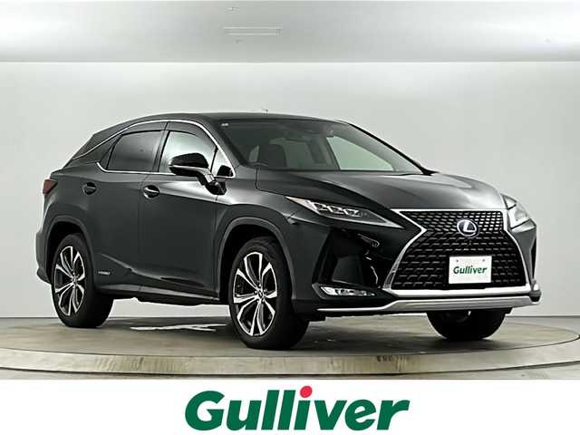 レクサス ＲＸ 450h バージョンL 愛知県 2020(令2)年 2.9万km グラファイトブラックガラスフレーク 純正12.3型ナビ【Bluetooth/フルセグ/USB】/ビルトインETC2.0/全周囲カメラ/ドライブレコーダー/レクサスセーフティシステム/・衝突軽減ブレーキ/・レーンキープアシスト/・オートマチックハイビーム/・レーダークルーズコントロール/ブラインドスポットモニター/ヘッドアップディスプレイ/前後コーナーセンサー/電動リアゲート/ステアリングヒーター/レザーシート/メモリー機能付パワーシート/全席シートヒーター/シートベンチレーション（D/N）/LEDヘッドライト/オートライト/純正フロアマット/禁煙車