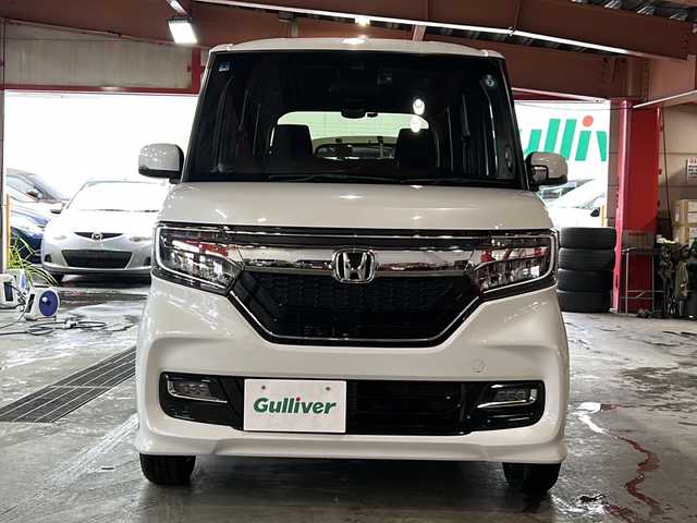 ホンダ Ｎ ＢＯＸ カスタム G L ホンダセンシング 静岡県 2020(令2)年 5.1万km プラチナホワイトパール 【安全装備】/ホンダセンシング/アダプティブ・クルーズ・コントロール（ACC）/・作動車速域：約30km/hから100km/h間/車線維持支援システム（LKAS）/・作動車速：約65km/hから100km/h間/・ステアリング制御/衝突軽減ブレーキ（CMBS）/・歩行者検知機能/・作動車速：約80km/h未満時/・対向車車速：約30km/hから80km/h時/誤発進抑制機能（前進）/・ミリ波レーダー検知：作動車速10km/h未満/歩行者事故低減ステアリング/・作動車速10km/hから40km/h間/路外逸脱抑制機能/・作動車速：約60km/hから100km/h間/先行車発進お知らせ機能/標識認識機能/オートハイビーム/誤発進抑制機能（後進）・ソナー検知：作動車速10km/h未満 /【主要装備】/社外ナビ　/バックカメラ　/ドライブレコーダー　/片側パワースライドドア　/ビルトインＥＴＣ　/チップアップシート　/ステアリングスイッチ　/シートヒーター