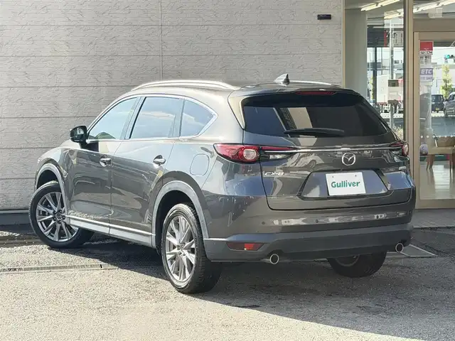 マツダ ＣＸ－８ 25S プロアクティブ 兵庫県 2018(平30)年 7.1万km マシーングレープレミアムM 純正ナビ/ (AM/FM/BT/USB)/フルセグTV/全方位カメラ/ステアリングヒーター/ステアリングリモコン/レーダークルーズコントロール/レーンアシスト/電動パーキングブレーキ/オートホールド/オートライト/ETC/ハーフレザーシート/シートヒーター/三列シート/電動リアゲート/純正フロアマット/ルーフレール/コーナーセンサー/純正19インチアルミホイール