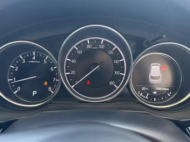 マツダ ＣＸ－８ 25S プロアクティブ 兵庫県 2018(平30)年 7.1万km マシーングレープレミアムM 純正ナビ/ (AM/FM/BT/USB)/フルセグTV/全方位カメラ/ステアリングヒーター/ステアリングリモコン/レーダークルーズコントロール/レーンアシスト/電動パーキングブレーキ/オートホールド/オートライト/ETC/ハーフレザーシート/シートヒーター/三列シート/電動リアゲート/純正フロアマット/ルーフレール/コーナーセンサー/純正19インチアルミホイール