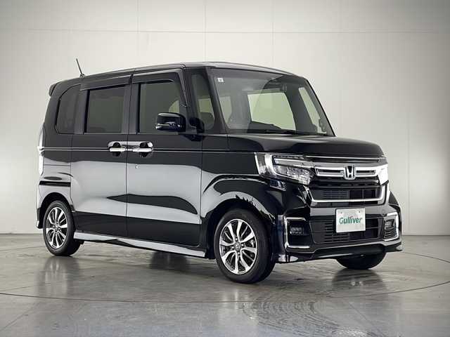 ホンダ Ｎ ＢＯＸ カスタム L 宮崎県 2021(令3)年 4万km クリスタルブラックパール 禁煙車/ホンダセンシング/純正ナビTV/（VXM-214VFi/CD/DVD/Bluetooth/フルセグTV)/純正バックカメラ/純正LEDオートライト/純正LEDフォグ/純正14インチアルミ/純正エアロ/純正ルーフエンドスポイラー/純正フロアマット/左側電動スライドドア/アダプティブクルーズコントロール/レーンディパーチャーアラート/クリアランスソナー/ウインカードアミラー/オートエアコン（プラズマクラスター）/前席シートヒーター/スマートキー/プッシュエンジンスタート/新車時保証書/取扱い説明書