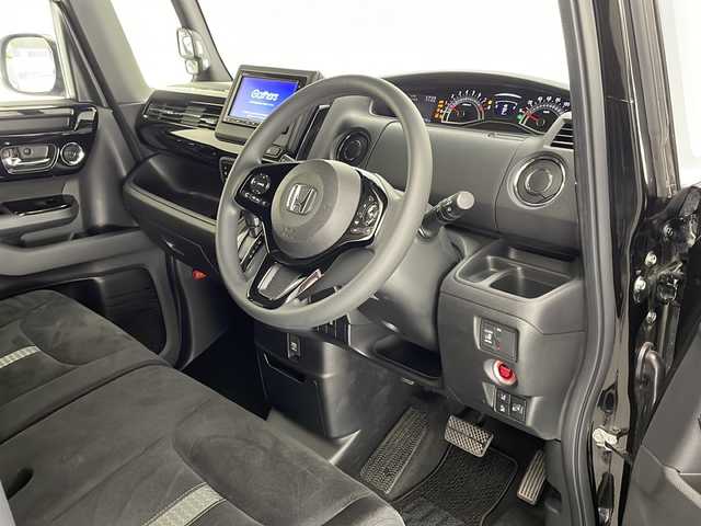 ホンダ Ｎ ＢＯＸ カスタム L 宮崎県 2021(令3)年 4万km クリスタルブラックパール 禁煙車/ホンダセンシング/純正ナビTV/（VXM-214VFi/CD/DVD/Bluetooth/フルセグTV)/純正バックカメラ/純正LEDオートライト/純正LEDフォグ/純正14インチアルミ/純正エアロ/純正ルーフエンドスポイラー/純正フロアマット/左側電動スライドドア/アダプティブクルーズコントロール/レーンディパーチャーアラート/クリアランスソナー/ウインカードアミラー/オートエアコン（プラズマクラスター）/前席シートヒーター/スマートキー/プッシュエンジンスタート/新車時保証書/取扱い説明書