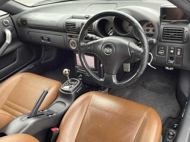 トヨタ ＭＲ－Ｓ V エディション 徳島県 2002(平14)年 10.2万km ダークグリーンマイカ 社外7型SDナビ　AVIC-MRZ99/（ラジオ/フルセグ/SD/BT）/ETC/純正フロアマット/本革シート/ハロゲンヘッドライト/純正15AW/ダブルエアバック/パワーウィンドウ/MTモード付AT/点検記録簿（R3～）