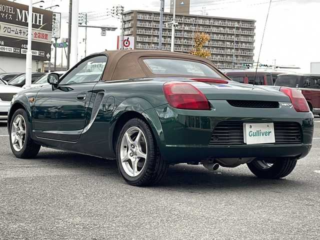 トヨタ ＭＲ－Ｓ V エディション 徳島県 2002(平14)年 10.2万km ダークグリーンマイカ 社外7型SDナビ　AVIC-MRZ99/（ラジオ/フルセグ/SD/BT）/ETC/純正フロアマット/本革シート/ハロゲンヘッドライト/純正15AW/ダブルエアバック/パワーウィンドウ/MTモード付AT/点検記録簿（R3～）