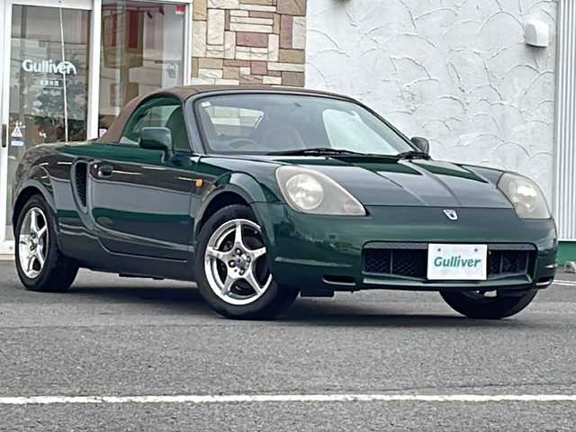 トヨタ ＭＲ－Ｓ V エディション 徳島県 2002(平14)年 10.2万km ダークグリーンマイカ 社外7型SDナビ　AVIC-MRZ99/（ラジオ/フルセグ/SD/BT）/ETC/純正フロアマット/本革シート/ハロゲンヘッドライト/純正15AW/ダブルエアバック/パワーウィンドウ/MTモード付AT/点検記録簿（R3～）