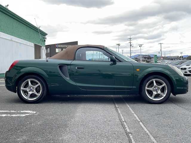 トヨタ ＭＲ－Ｓ V エディション 徳島県 2002(平14)年 10.2万km ダークグリーンマイカ 社外7型SDナビ　AVIC-MRZ99/（ラジオ/フルセグ/SD/BT）/ETC/純正フロアマット/本革シート/ハロゲンヘッドライト/純正15AW/ダブルエアバック/パワーウィンドウ/MTモード付AT/点検記録簿（R3～）