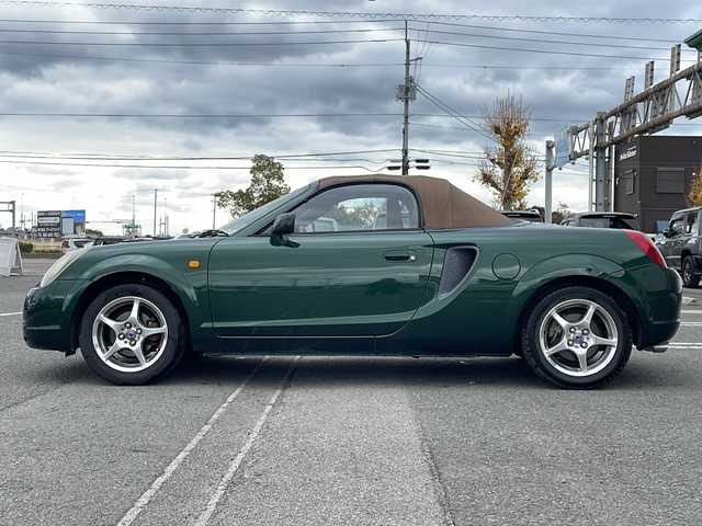 トヨタ ＭＲ－Ｓ V エディション 徳島県 2002(平14)年 10.2万km ダークグリーンマイカ 社外7型SDナビ　AVIC-MRZ99/（ラジオ/フルセグ/SD/BT）/ETC/純正フロアマット/本革シート/ハロゲンヘッドライト/純正15AW/ダブルエアバック/パワーウィンドウ/MTモード付AT/点検記録簿（R3～）