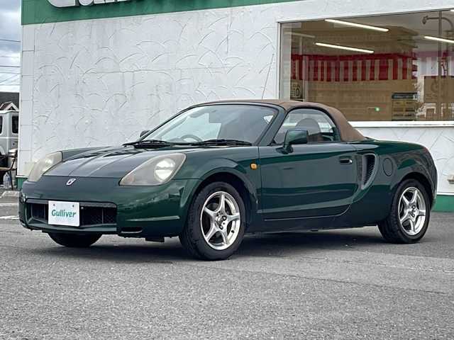 トヨタ ＭＲ－Ｓ V エディション 徳島県 2002(平14)年 10.2万km ダークグリーンマイカ 社外7型SDナビ　AVIC-MRZ99/（ラジオ/フルセグ/SD/BT）/ETC/純正フロアマット/本革シート/ハロゲンヘッドライト/純正15AW/ダブルエアバック/パワーウィンドウ/MTモード付AT/点検記録簿（R3～）