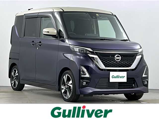 日産 ルークス HWS Gターボ プロパイロットED 愛知県 2020(令2)年 5.7万km アメジストパープル ターボ車　/純正ナビ　/フルセグ　/アラウンドビューモニター　/バックカメラ　/プロパイロット　/レーダークルーズコントロール　/スマートキー/オートエアコン/プッシュスタート/ベンチシート/純正フロアマット/純正AW/両側パワースライドドア　/ビルドインＥＴＣ　/前方ナビ連動ドライブレコーダー/前後コーナーセンサー/LEDヘッドライト/ABS/レーンキープアシスト/横滑り防止装置/スペアキー1本