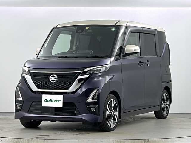 日産 ルークス HWS Gターボ プロパイロットED 愛知県 2020(令2)年 5.7万km アメジストパープル ターボ車　/純正ナビ　/フルセグ　/アラウンドビューモニター　/バックカメラ　/プロパイロット　/レーダークルーズコントロール　/スマートキー/オートエアコン/プッシュスタート/ベンチシート/純正フロアマット/純正AW/両側パワースライドドア　/ビルドインＥＴＣ　/前方ナビ連動ドライブレコーダー/前後コーナーセンサー/LEDヘッドライト/ABS/レーンキープアシスト/横滑り防止装置/スペアキー1本