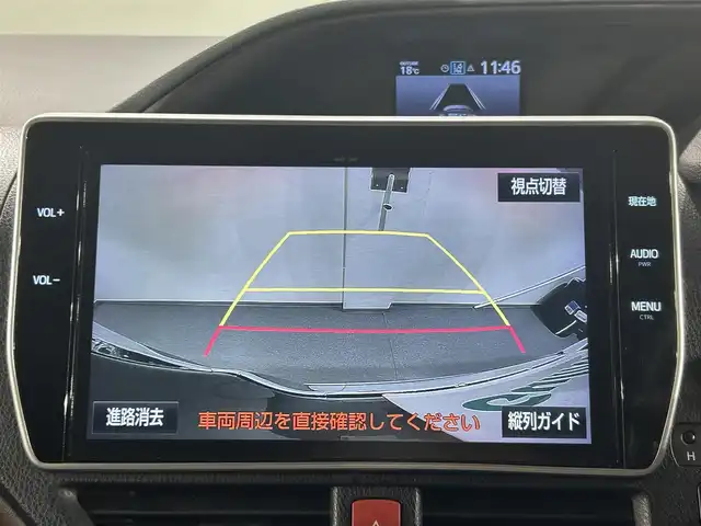 トヨタ エスクァイア ハイブリッド Gi プレミアムパッケージ 愛知県 2018(平30)年 4.8万km ブラック 純正１０インチＴコネクトナビ　/(Bluetooth/フルセグTV/SD/HDMI/AM/FM/CD・DVD再生)/モデリスタエアロ(F/S/R)/純正フリップダウンモニター　/両側パワースライドドア　/１００Ｖ電源　/トヨタセーフティセンスC　/　　-プリクラッシュセーフティ/　　-レーンディパーチャーアラート（LDA)/　　-オートマチックハイビーム/シートヒーター　/ビルトインＥＴＣ２．０　　/ＬＥＤヘッドライト/バックカメラ/ドライブレコーダー/ステアリングヒーター/オートクルーズコントロール/LEDフォグ/半革シート