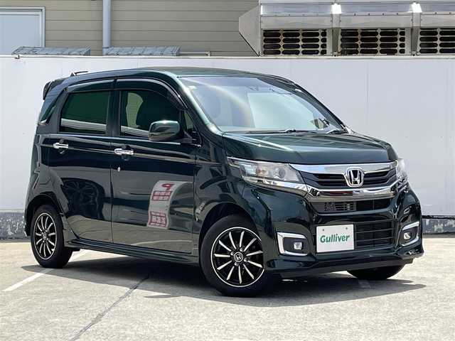 ホンダ Ｎ ＷＧＮ カスタムGSSパッケージⅡ 青森県 2018(平30)年 3.8万km ブリティッシュグリーンP 4WD/ワンオーナー/ディーラー定期点検８回/ETC/純正ナビ/・ワンセグTV/・CD/・FM・AM/・Bluetooth/・USB/・HDMI/純正スターター/ドライブレコーダー/クルーズコントロール/ステアリングリモコン/シートヒーター/オートライト/オートマチックハイビーム/純正タイヤ/社外スタットレスタイヤ積込/USBポート２個/純正ドアバイザー/純正フロアマット/電格ミラー/取扱説明書/保証書
