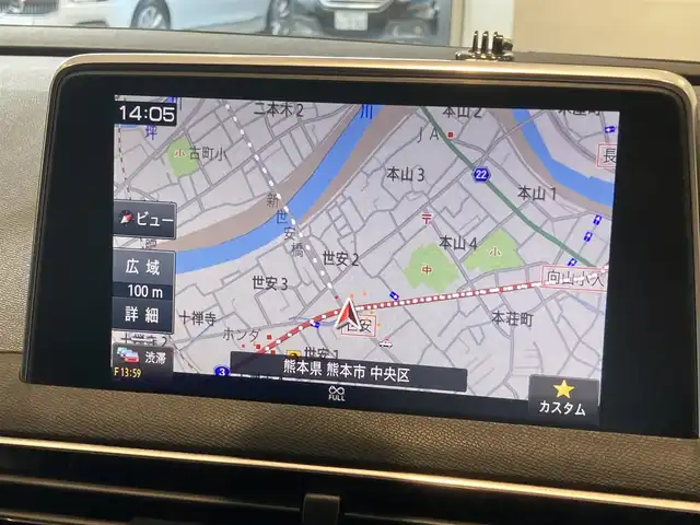 プジョー ３００８ GT ブルー HDi 熊本県 2018(平30)年 5万km パールⅡ ・スマートキー/・プッシュスタート/・パノラマサンルーフ/・アクティブセーフティブレーキ/・疲労検知/・ディレクショナルヘッドライト/・パーキングアシスト/・インテリジェントハイビーム/・レーンキープアシスト/・パーキングセンサー/・ブラインドスポットモニター/・クルーズコントロール(追従式)/・ハーフレザーシート /・D席パワーシート/・前席シートヒーター /・純正メモリナビ/　【Bluetooth・USB・AppleCarPlay】/・フルセグTV/・バックカメラ/・フロント＆左サイドカメラ/・ETC/・ドライブレコーダー(前方録画)/・LEDヘッドランプ/・LEDフォグランプ/・純正マット/・保証書/取説