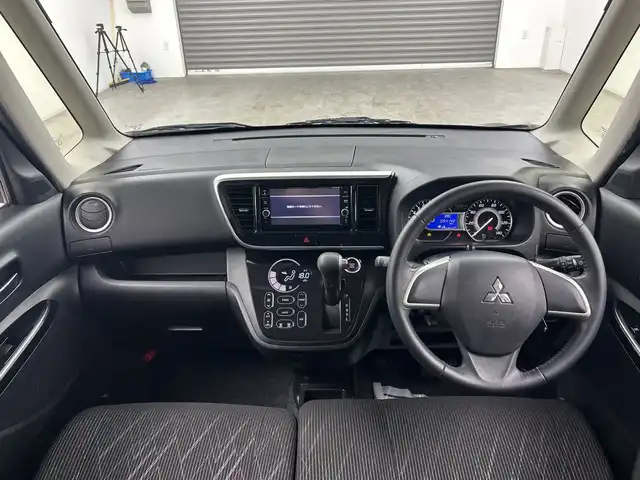 三菱 ｅＫスペース カスタムG セーフティパッケージ 三重県 2019(平31)年 5.5万km パープリッシュネイビーパール 禁煙車/純正ナビ/　フルセグTV/CD/DVD/アラウンドビューモニター/D席シートヒーター/アイドリングストップ/純正LEDヘッドライト/オーマチックハイビーム/片側パワースライドドア/車線逸脱警報/衝突軽減ブレーキシステム