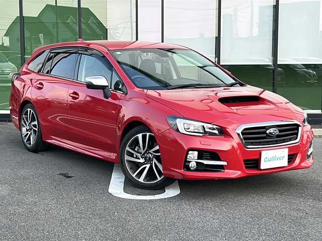 スバル レヴォーグ 1．6GT－S アイサイト 岐阜県 2016(平28)年 2.6万km ピュアレッド 登録時走行距離25671km/純正フルセグTV/バックカメラ/サイドカメラ/ブラインドスポットモニター/パドルシフト/スバルリヤビークルディテクション/アイサイトアシストモニター/プリクラッシュブレーキ/4WD/レザーシート/シートヒーター/パワーシート/ワンオーナー/禁煙車/前方ドライブレコーダー/レーンキープアシスト/クルーズコントロール/プッシュスタート/スマートキー/スペアキー/純正アルミホイール/純正フロアマット/LEDヘッドライト/フォグランプ/オートライト/ドアバイザー/ETC/USB入力端子/Bluetooth接続/CDチェンジャー/アイドリングストップ