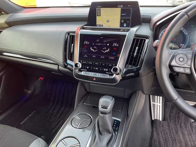 トヨタ クラウン ハイブリッド RS Four 青森県 2020(令2)年 7.3万km ホワイトパールクリスタルシャイン 4WD/純正SDナビ・フルセグTV/CD・DVD・Bluetooth・SD・USB/バックカメラ/前席パワーシート・シートヒーター/ステアリングヒーター/セーフティセンス/プリクラッシュセーフティ/レーダークルーズコントロール/レーントレーシングアシスト/アダプティブハイビーム/クリアランスソナー/OP電動リアサンシェード/パドルシフト/AC100V100W/純正ビルトインETC2.0/前後ドライブレコーダー/社外革調シートカバー/3眼LEDヘッドランプ/LEDフォグランプ/社外車高調（純正有）/社外20インチアルミ/社外マフラー（ガナドール）/社外アンダーエアロ（DUEX）