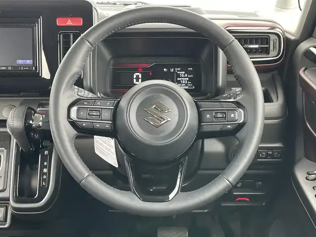 スズキ スペーシア カスタム HYBRID XS 千葉県 2024(令6)年 1.8万km ピュアホワイトP スズキセーフティサポート/・衝突軽減ブレーキ/レーンキープアシスト/・レーダークルーズコントロール/オートハイビーム/・クリアランスソナー/社外ナビ(AVIC-RZ114)/・BT/USB/バックカメラ/ETC/電動パーキングブレーキ/両側パワースライドドア/リアサーキュレーター/ハーフレザーシート/シートヒーター(D/N席)/ステアリングヒーター/LEDヘッドライト/オートライト/フォグライト/スマートキー/プッシュスタート/フロアマット/純正15インチAW