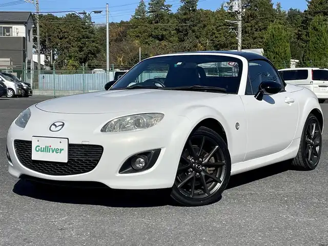 マツダ ロードスター ブラックチューンド 千葉県 2012(平24)年 3.1万km パール 特別限定車RS RHTベース/電動ハードトップ/ブラックレザーシート/純正17インチAW/BOSEサウンドシステム/ステアリングスイッチ/HIDヘッドライト/フォグライト/スマートキー