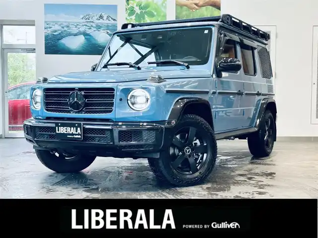 メルセデス・ベンツ ゲレンデヴァーゲン Ｇ４００ｄ 大阪府 2024(令6)年 0.5万km 青 プロフェッショナルED/AMGナイトP/サンルーフ/ブルメスター/黒革/メモリ付きパワーシート/エアシートヒーター/レーダーセーフティ/純正ナビ/TV/360度カメラ/applecarplay/ACC/ブラインドスポット/純正18インチAW/LEDヘッドライト/アンビエントライト