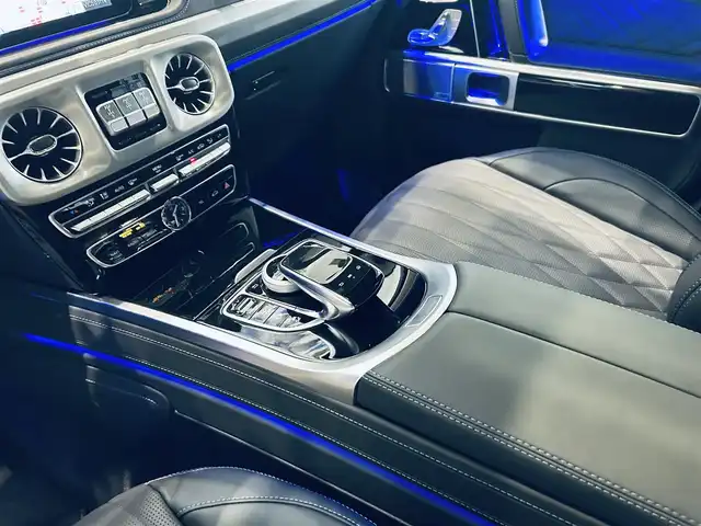 メルセデス・ベンツ ゲレンデヴァーゲン Ｇ４００ｄ 大阪府 2024(令6)年 0.5万km 青 プロフェッショナルED/AMGナイトP/サンルーフ/ブルメスター/黒革/メモリ付きパワーシート/エアシートヒーター/レーダーセーフティ/純正ナビ/TV/360度カメラ/applecarplay/ACC/ブラインドスポット/純正18インチAW/LEDヘッドライト/アンビエントライト