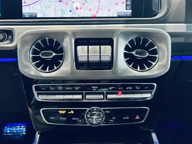 メルセデス・ベンツ ゲレンデヴァーゲン Ｇ４００ｄ 大阪府 2024(令6)年 0.5万km 青 プロフェッショナルED/AMGナイトP/サンルーフ/ブルメスター/黒革/メモリ付きパワーシート/エアシートヒーター/レーダーセーフティ/純正ナビ/TV/360度カメラ/applecarplay/ACC/ブラインドスポット/純正18インチAW/LEDヘッドライト/アンビエントライト