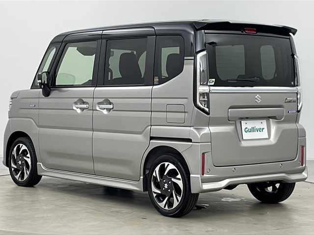 スズキ スペーシア カスタム HYBRID XS 道央・札幌 2024(令6)年 0.1万km未満 スチールシルバーメタリック/ブルーイッシュブラックパール ・4WD/・寒冷地仕様/・純正メモリーナビ&フルセグ&CD&DVD&BT&Applecarplay&Androioauto&USB&ipod&HDMI/・スズキセーフティサポート/・ヘッドアップディスプレイ/・デュアルセンサーブレーキサポート/・レーンディパーチャープリペンション/・アダプティブクルーズコントロール/・標識認識機能/・先行車発進お知らせ/・レーンキープアシスト/・全方位カメラ/・両側パワースライドドア/・シートヒーター/・ハンドルヒーター/・革巻きステアリング/・ステアリングスイッチ/・電動パーキングホールド/・後席パーソナルテーブル/・スリムサーキュレーター/・オートライト/・LEDヘッドライト/・LEDフォグランプ/・ヘッドライトレベライザー/・プッシュスタート/・アイドリングストップ/・スマートキー/・横滑り防止