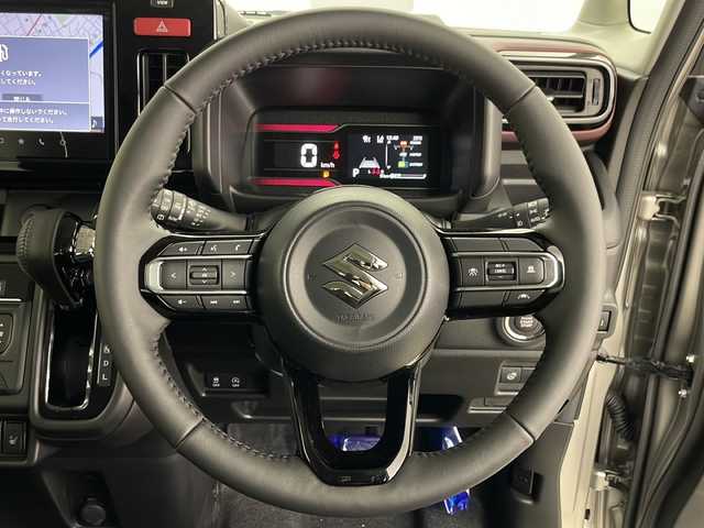 スズキ スペーシア カスタム HYBRID XS 道央・札幌 2024(令6)年 0.1万km未満 スチールシルバーメタリック/ブルーイッシュブラックパール ・4WD/・寒冷地仕様/・純正メモリーナビ&フルセグ&CD&DVD&BT&Applecarplay&Androioauto&USB&ipod&HDMI/・スズキセーフティサポート/・ヘッドアップディスプレイ/・デュアルセンサーブレーキサポート/・レーンディパーチャープリペンション/・アダプティブクルーズコントロール/・標識認識機能/・先行車発進お知らせ/・レーンキープアシスト/・全方位カメラ/・両側パワースライドドア/・シートヒーター/・ハンドルヒーター/・革巻きステアリング/・ステアリングスイッチ/・電動パーキングホールド/・後席パーソナルテーブル/・スリムサーキュレーター/・オートライト/・LEDヘッドライト/・LEDフォグランプ/・ヘッドライトレベライザー/・プッシュスタート/・アイドリングストップ/・スマートキー/・横滑り防止