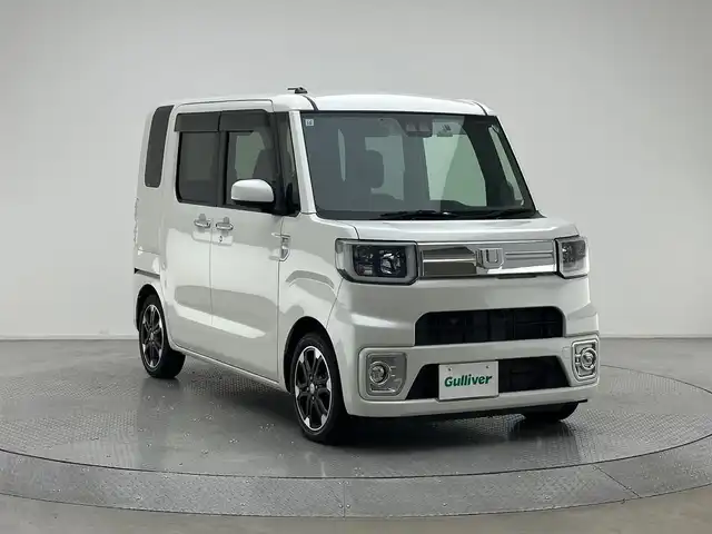 ダイハツ ウェイク G ターボ リミテッド SAⅢ 兵庫県 2019(令1)年 4.5万km パールホワイトⅢ ・社外ナビ/・全方位モニター/・両側パワースライドドア/・社外ＥＴＣ/・社外前方ドライブレコーダー/・ワンセグＴＶ/・Bluetooth接続あり/・衝突軽減ブレーキ/・アイドリングストップ/・オートライト/・ＬＥＤヘッドライト/・LEDフォグランプ/・オートハイビーム/・コーナーセンサー/・純正フロアマット/・ドアバイザー