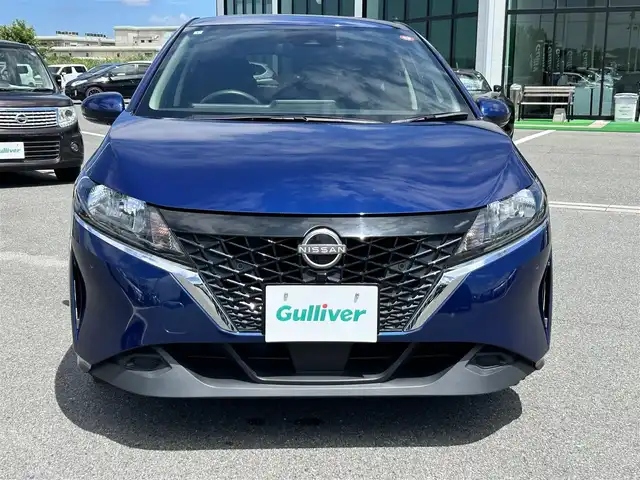 日産 ノート X 奈良県 2021(令3)年 5.3万km オーロラフレアブルーパール 純正ナビ(フルセグTV/CD/AM・FM/BT/iPod)/バックカメラ/ビルトインETC/純正ドラレコ/インテリジェントエマージェンシーブレーキ/踏み間違い防止支援アシスト/標識検知機能/LDW(車線逸脱警報)/インテリジェントDA(ふらつき警報)/インテリジェントLI(車線逸脱防止支援システム)/ハイビームアシスト/オートブレーキホールド/純正フロアマット/スペアキー