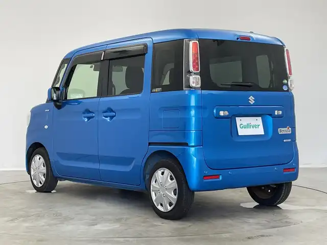 スズキ スペーシア HYBRID X 新潟県 2019(令1)年 2.8万km ブリスクブルーM 両側パワースライドドア　/社外メモリナビ（CD・USB）/デュアルセンサーブレーキサポート　/レーンキープアシスト　/後方コーナーセンサー　/ハロゲンオートライト　/地デジ　/アイドリングストップ　/純正フロアマット　/スマートキー/スペアキー/保証書/ABS/横滑り防止装置/盗難防止装置