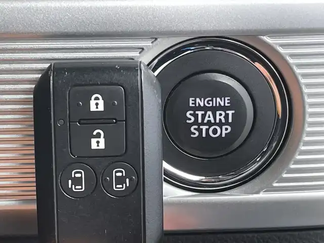スズキ スペーシア HYBRID X 新潟県 2019(令1)年 2.8万km ブリスクブルーM 両側パワースライドドア　/社外メモリナビ（CD・USB）/デュアルセンサーブレーキサポート　/レーンキープアシスト　/後方コーナーセンサー　/ハロゲンオートライト　/地デジ　/アイドリングストップ　/純正フロアマット　/スマートキー/スペアキー/保証書/ABS/横滑り防止装置/盗難防止装置