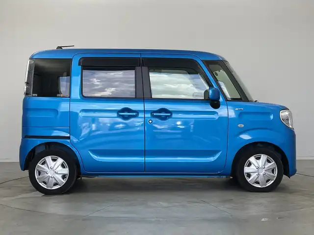 スズキ スペーシア HYBRID X 新潟県 2019(令1)年 2.8万km ブリスクブルーM 両側パワースライドドア　/社外メモリナビ（CD・USB）/デュアルセンサーブレーキサポート　/レーンキープアシスト　/後方コーナーセンサー　/ハロゲンオートライト　/地デジ　/アイドリングストップ　/純正フロアマット　/スマートキー/スペアキー/保証書/ABS/横滑り防止装置/盗難防止装置