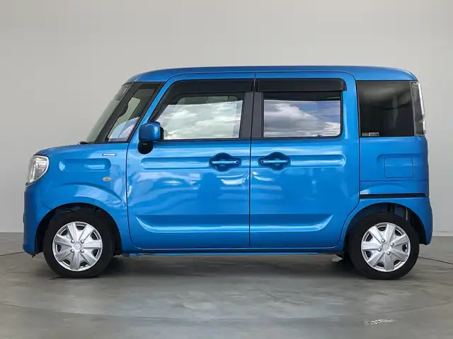 スズキ スペーシア HYBRID X 新潟県 2019(令1)年 2.8万km ブリスクブルーM 両側パワースライドドア　/社外メモリナビ（CD・USB）/デュアルセンサーブレーキサポート　/レーンキープアシスト　/後方コーナーセンサー　/ハロゲンオートライト　/地デジ　/アイドリングストップ　/純正フロアマット　/スマートキー/スペアキー/保証書/ABS/横滑り防止装置/盗難防止装置